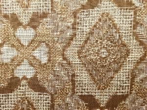 アンティーク　抽象模様織り出し本場泥大島紬着物